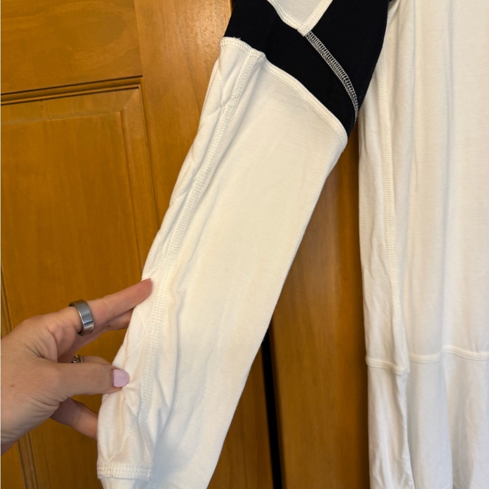 FP Movement At Bat Layer by Free People Black and White Top - Picture 3 of 7